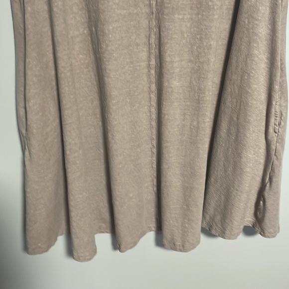 Poetry Tan Sleeveless Hemp/Organic Cotton Dress With Pockets Size 18 - Picture 3 of 6